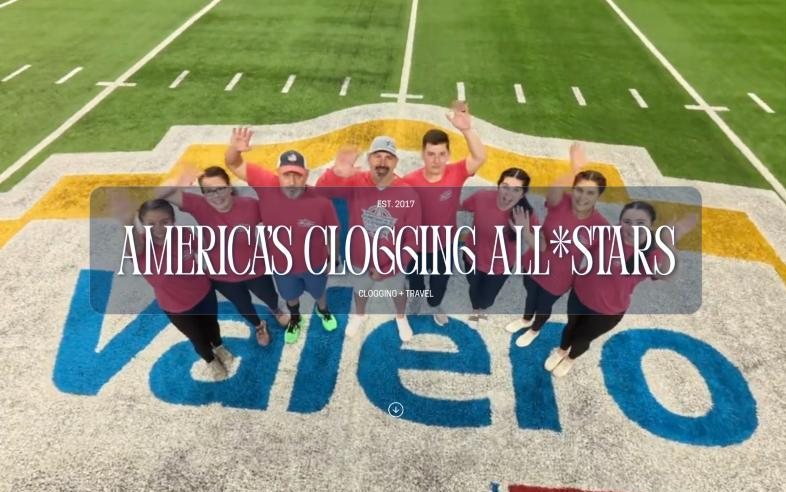 America's Clogging All*Stars website homepage
